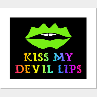 Green Devil Lips Posters and Art